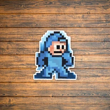 Retro 8-Bit Mega Man Video Game Pixel Art Vinyl Sticker Decal #1265