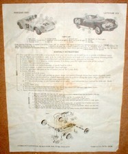 Strombecker Porsche Lotus MK Vintage Slot Car Instruction Flyer PHOTO COPY ONLY