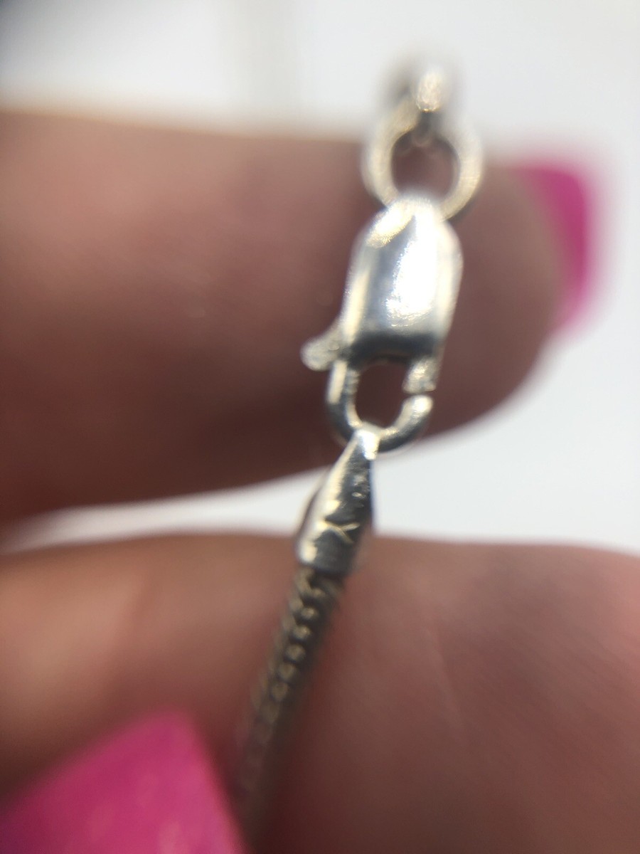 Stunning 925 Silver Snake Chain Necklace made in Italy #B298