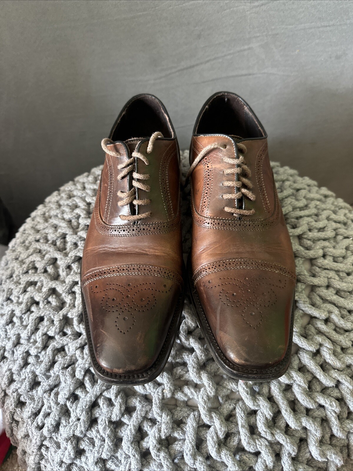 SAOLA To Boot New York Adam Derrick 2853 scarpa elegante Oxford in pelle marrone da uomo taglia 9 5