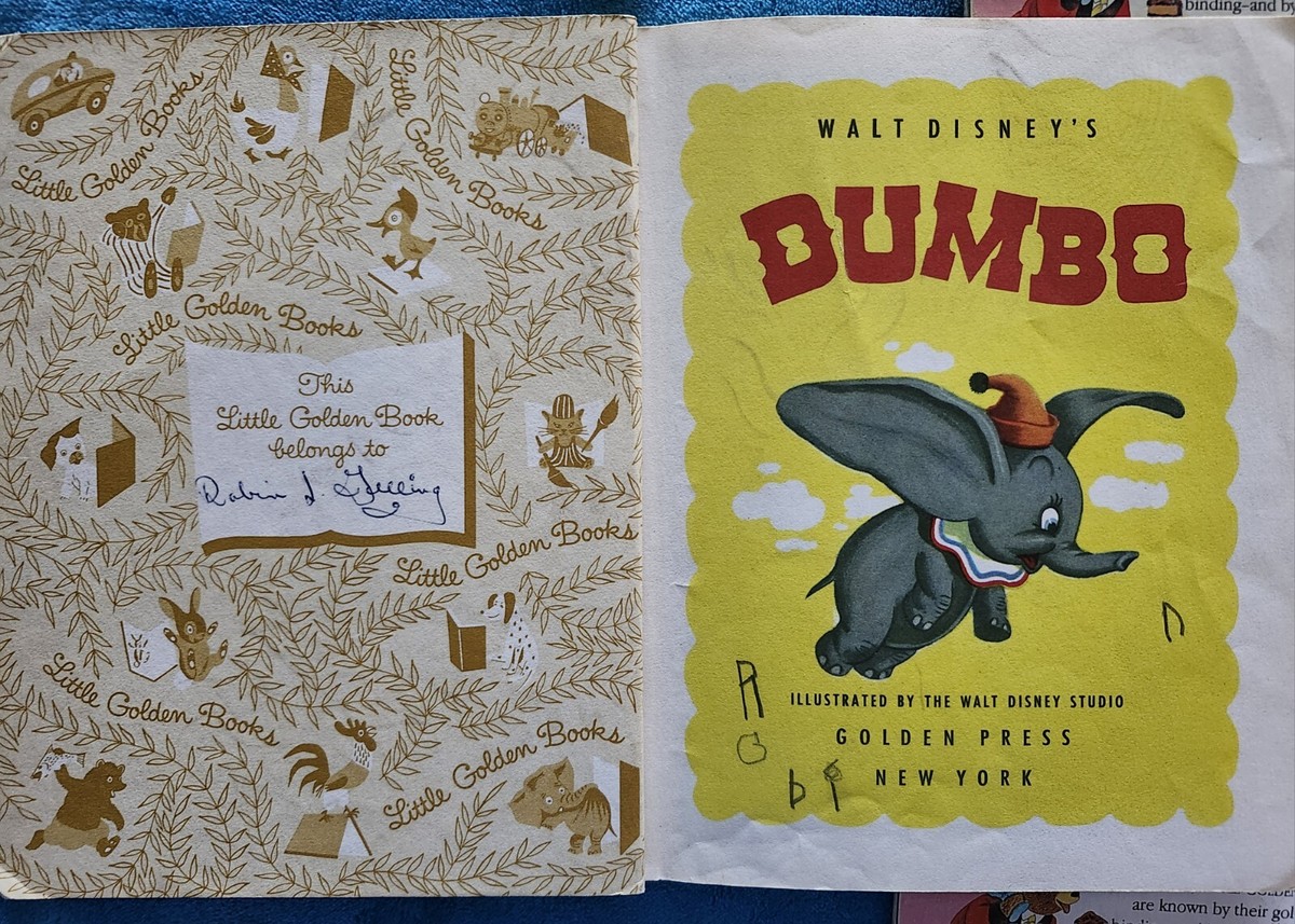 Lot 5 Disney Themed Little Golden Book - Rare Vintage