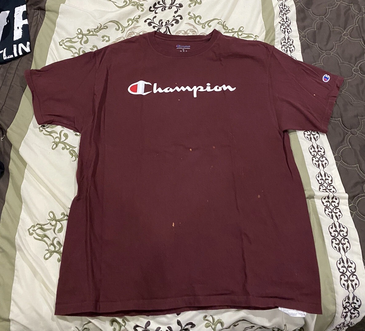 Champion t sales shirt maroon
