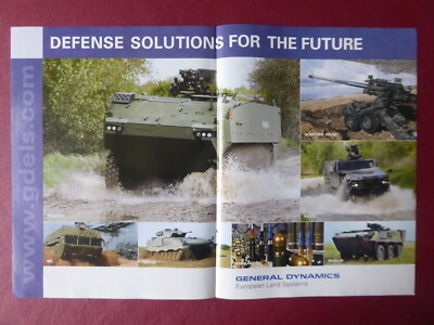 12/2011 PUB GENERAL DYNAMICS LAND SYSTEMS PIRANHA HAUBITZE EAGLE PANDUR M3 AD
