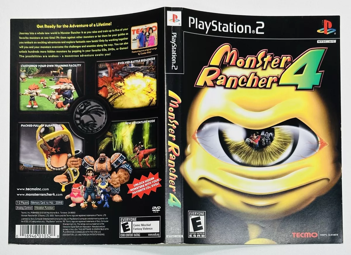 Monster Rancher 4 Sony PS2 CASE ARTWORK ONLY No Game Manual FREE