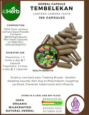  idHerb CAPSULES TEMBELEKAN LANTANA CAMARA LEAVES NATURAL ORGANIC HERBAL HERBS
