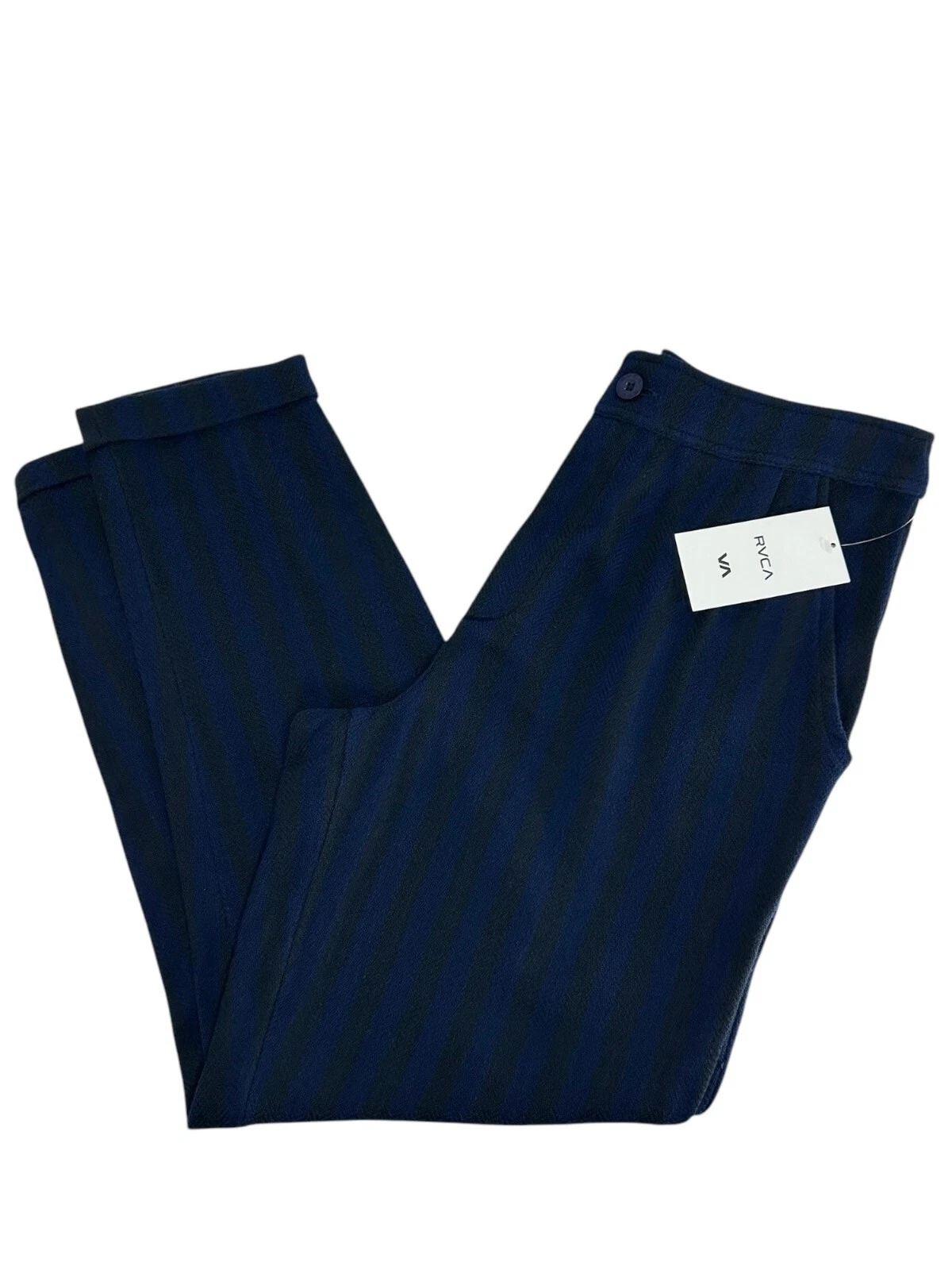 RVCA Scout Trouser Pants Sz 28 Navy Blue Black Herringbone Print Tapered Cotton
Opens in a new windo