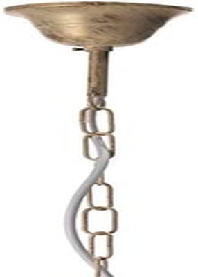 Lampadario Lucrezia 3 Luci | Metallo Avorio E Oro | Paralumi Vetro Satinato | Stile Classico - Foto 11