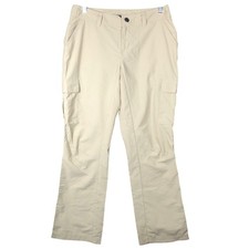 Columbia Womens Pants Tan Omni-Shade Advanced Repellency Straight Cargo 6 Short