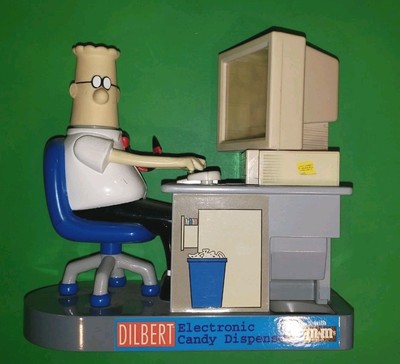 Vintage Dilbert Electronic Candy Dispenser Computer Desk BROKEN PARTS or REPAIR