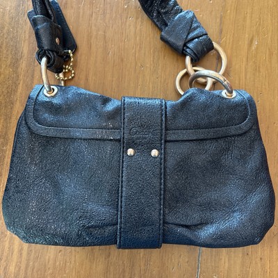【THEAIRTOWN】★Vintage leta poket bag★25SS Rare Vintage 13409 Coach Parker Baguette Black Sparkly Y2K