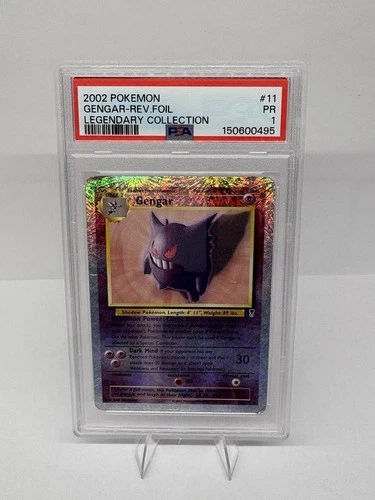 2002 POKEMON LEGEND COLL #11 GENGAR-REVERSE FOIL PSA 1