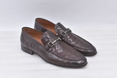Mens Aldo Esco Dark Brown Slip-On Loafers - Size 10 (EU 43)