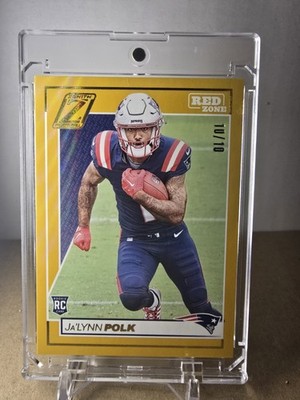 2024 Panini Zenith - Ja'Lynn Polk #140 Gold Red Zone 10/10 Bookend (RC)