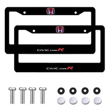 2pcs Set Honda Civic License Plate Frame Aluminum Made In Usa