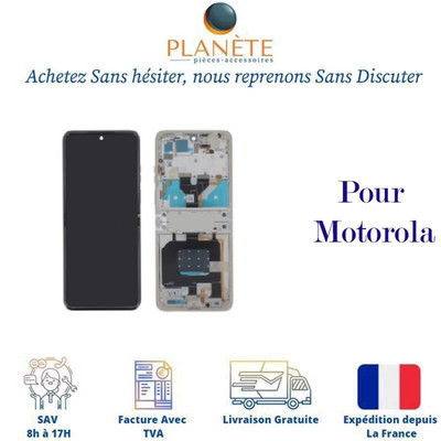 Écran LCD + Tactile Complet Avec Châssis Pour Motorola Razr 50 – Argent