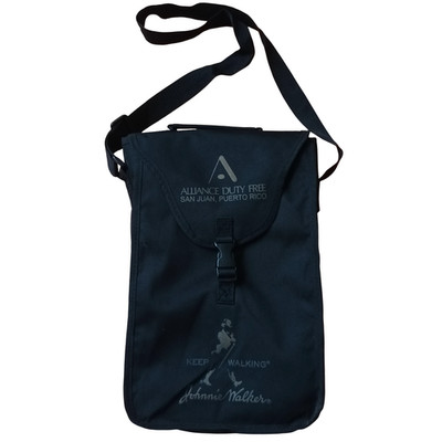 Johnnie Walker Keep Walking Puerto Rico Canvas Bottle Shoulder Bag Black