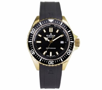 Edox Herren Uhr  Automatik Neptunian  80120 37JCA NID Swiss Made Ø 44 mm 100 ATM