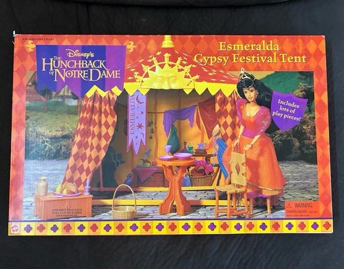 Vintage NRFB Mattel Disney Hunchback Notre Dame Esmeralda Gypsy Festival Tent