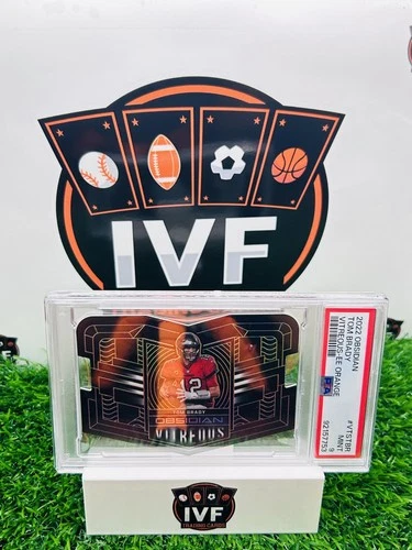🔥2022 Obsidian Tom Brady /50 Vitreous-EE Orange PSA 9🔥