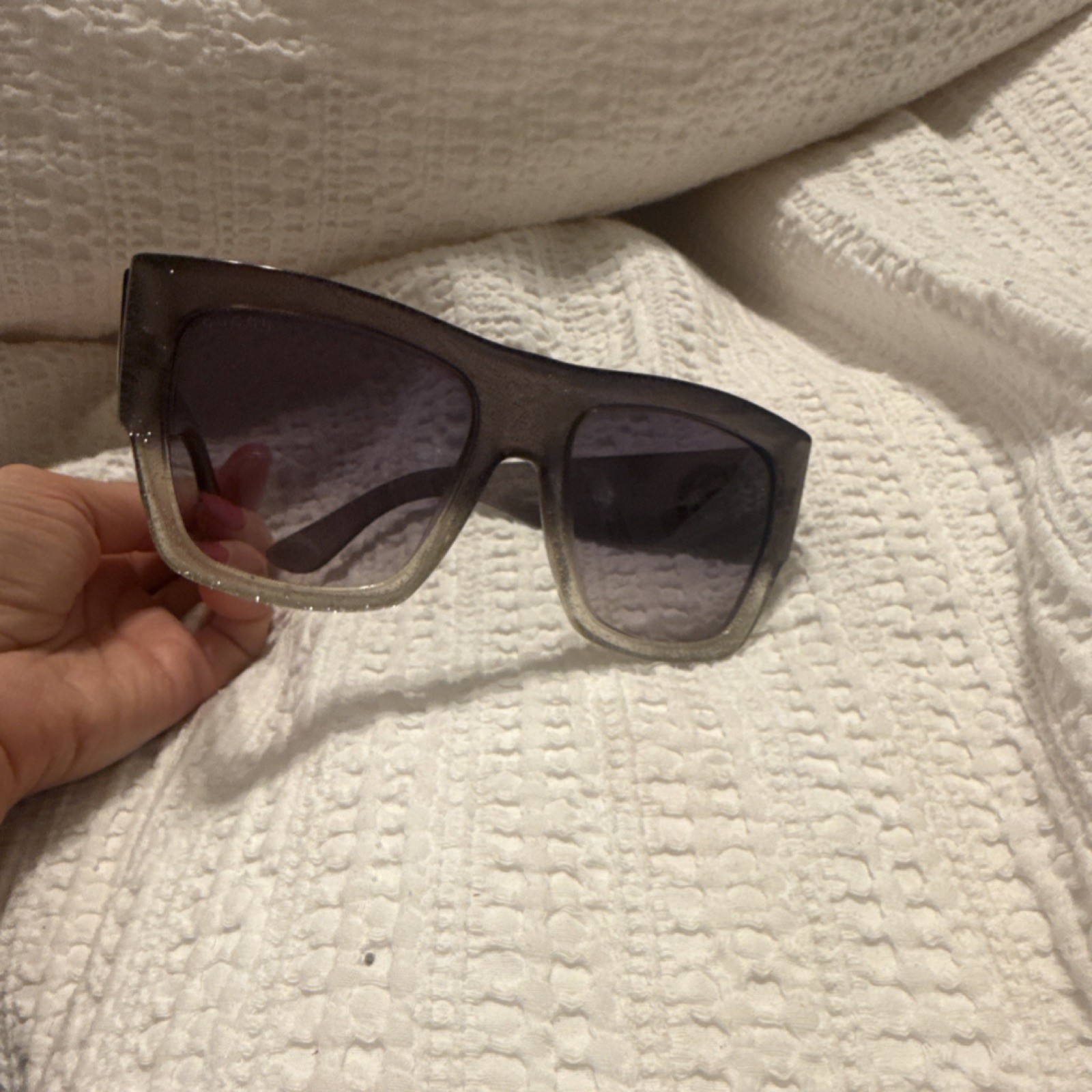 Gucci Oversized Square Glitter Gradient Sunglasse… - image 1