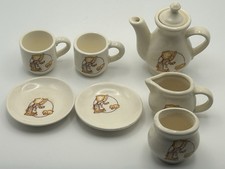 Vintage Sunbonnet Sue Holly Hobbie Child's Toy 8 pc Porcelain Tea Set