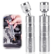 2 Pezzi Chiave Candela 16mm/14mm Universale Magnetica Chiave a Bussola Parete