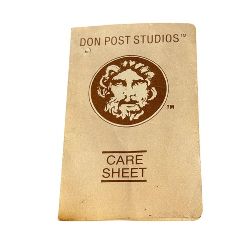 Vintage 1986 Don Post Studios Mask Care Sheet Paper Instructions 1035 Mesmer