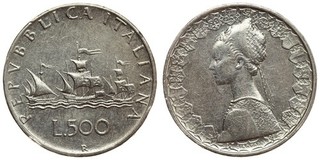Italy 500 Lire 1961 Silver