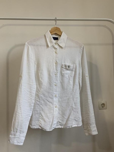 Women Trussardi Shirt White Linen 34 / XS