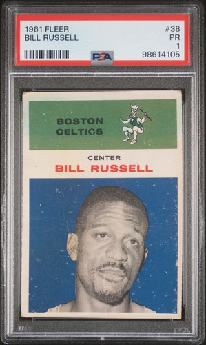 1961 FLEER #38 BILL RUSSELL PSA 1