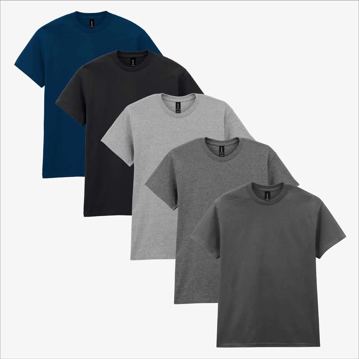 Gildan Mens 5-Pack T-Shirt Versatile Workwear Cotton Crew Tee Bundle Plain UK
Opens in a new window