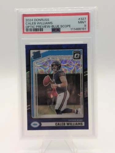 2024 Panini Donruss - Rated Rc Caleb Williams Optic Preview Blue Scope psa 9