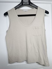 James Perse Women's Pocket Tank In Salt Size 2 Medium MSRP 95