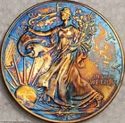 2015 American Silver Eagle GEM BU Unc .999 ounce Toning Toner ASE monster toned