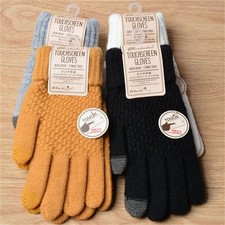 Women Winter Touch Screen Gloves Warm Stretch Knit Mittens Full Finger Guantes