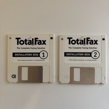 Vintage Intelliquis Total Fax TotalFax Software 3.5" Disks