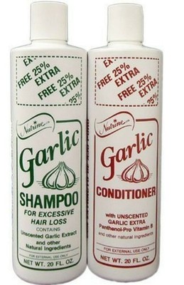 Nutrine Garlic Shampoo + Conditioner 20oz Combo Unscented