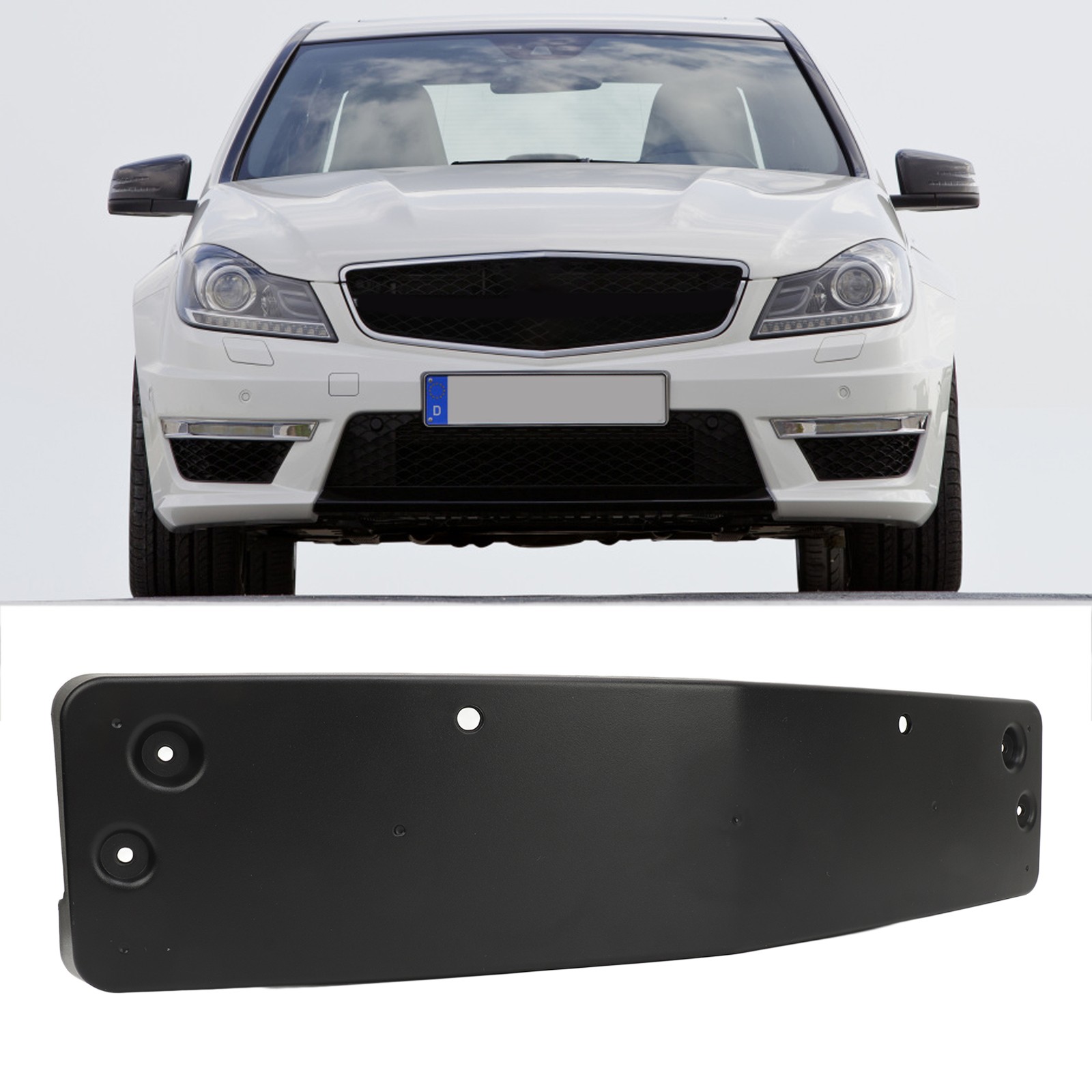 Front Bumper License Plate Holder 204 880 13 44 For C‑Class W204 AMG C63