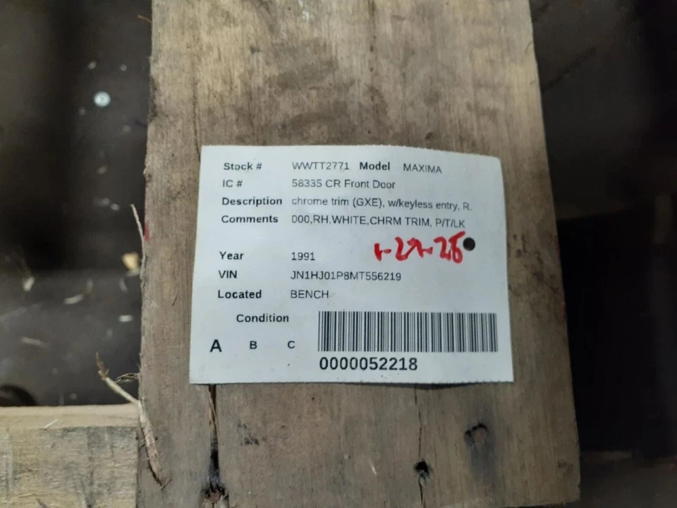 Passenger Front Door Chrome Trim Gxe Fits 89-94 MAXIMA 610757 - Image 3 of 3