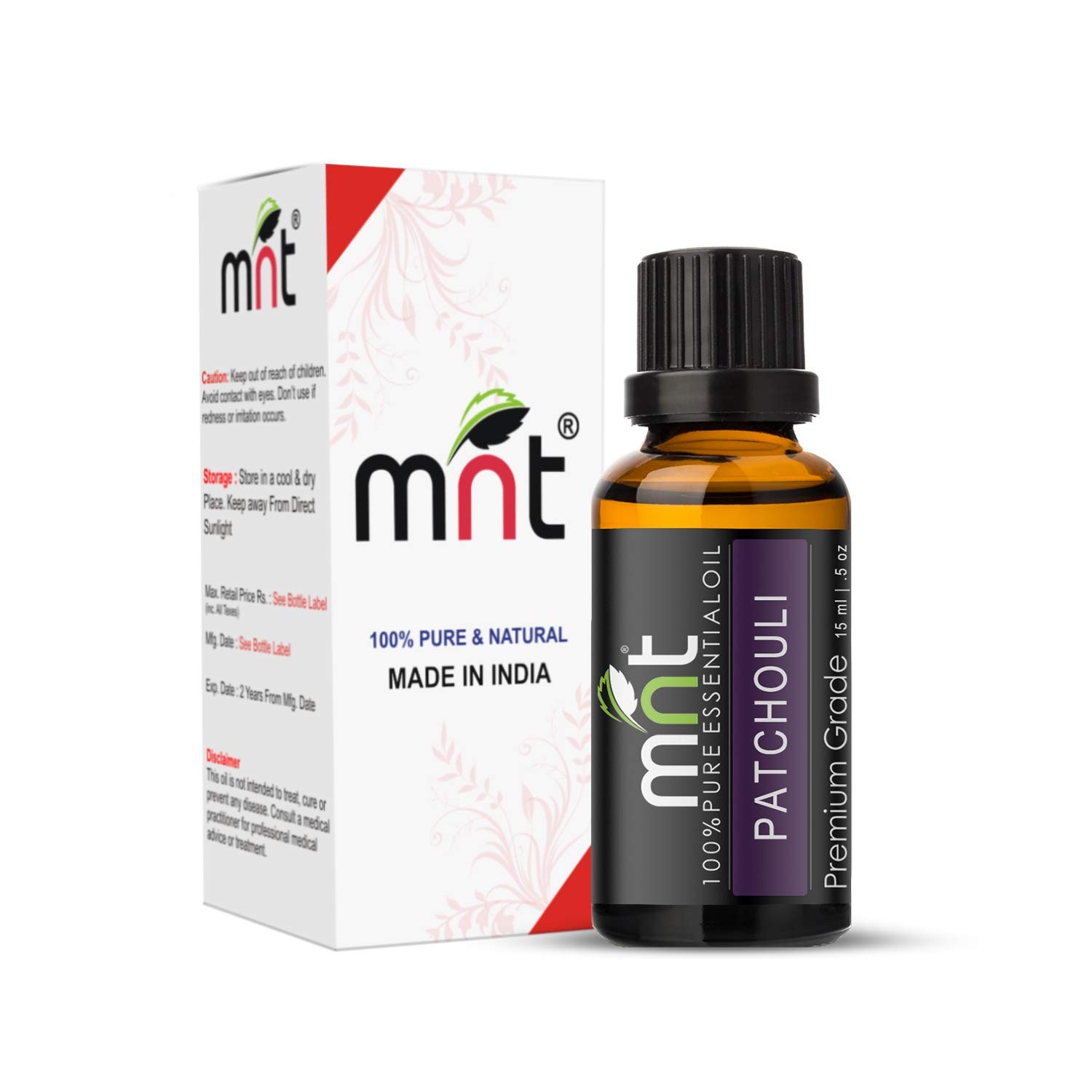 Mnt Patchouli Essential Oil For Skin And Hair 15ml