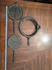 Griswold American No. 8 Waffle Iron w/ Base 885/886/975 Vintage Antique Broken
