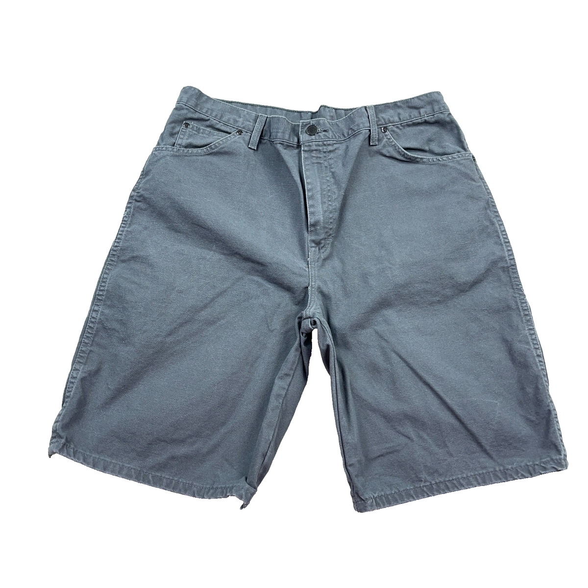 Dickies Carpenter Shorts Men 36 Gray Duck Canvas Work Wear Baggy