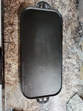 Vintage BSR No. 8 Cast Iron Long Griddle 9x19" HTF Red Mountain Series