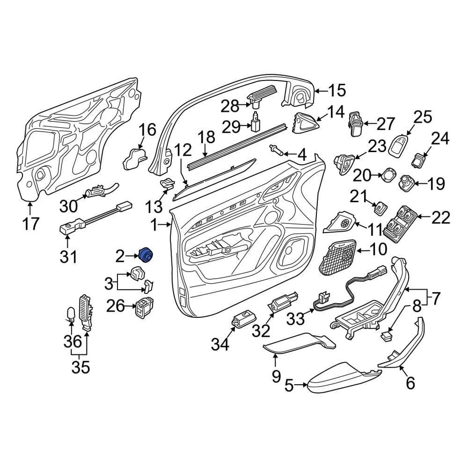 For Audi Q7 2007-2015 Audi 7L6868243 Rear Door Interior Trim Panel Retainer Foto 3 de 4