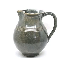 Early Jugtown Ben Owen? Large Frog Skin Pottery Pitcher Jug Vintage 8"