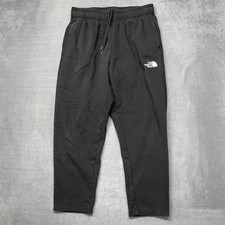 The North Face Sweatpants Womens Medium Black Cotton Lined Tapered Leg Athletic