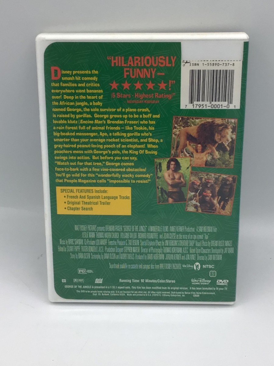 Walt Disney Video George of the Jungle DVD Brendan Fraser
