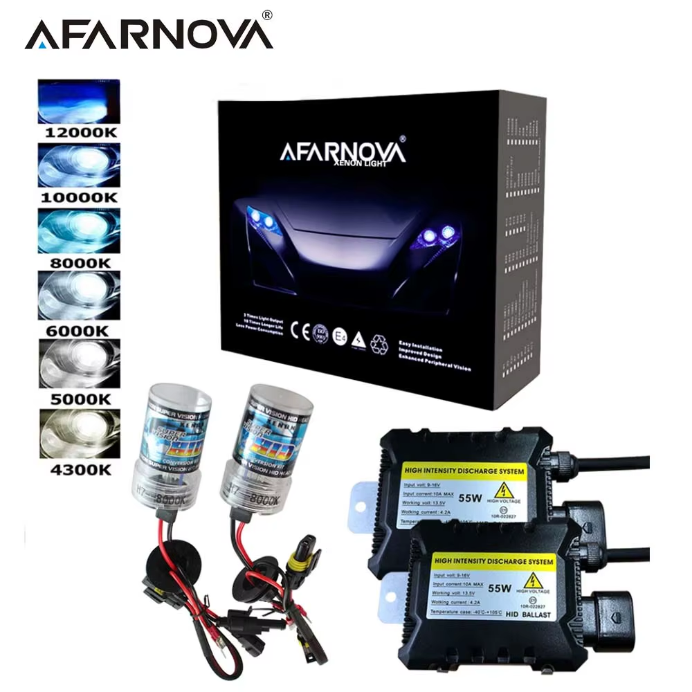 55W HID Kit Xenon H1 H3 H7 H8 H9 H11 Headlight Bulbs Xenon Headlamp 4300K 5000K