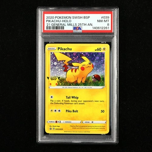 PSA 8 NM-MT 2020 Pokemon ENG Pikachu SWSH039 Promo