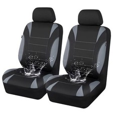 Waterproof Car Seat Covers Front Seats Only with 5mm Composite Black and Gray